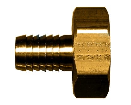 Fairview 195-10P Water Hose Connector, 5/8 in, Hose Barb x Female, Brass Sells in Quantity of 10