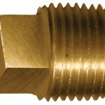 Fairview 109-BP Pipe Plug, 1/4 in, NPT, Square Head, Brass Sells in Quantity of 10