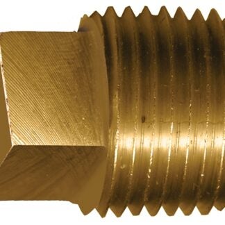 Fairview 109-BP Pipe Plug, 1/4 in, NPT, Square Head, Brass Sells in Quantity of 10