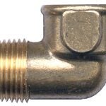 Fairview 116-BP Street Pipe Elbow, 1/4 in, FPT x MPT, 90 deg Angle, Brass, 1200 psi Pressure Sells in Quantity of 10