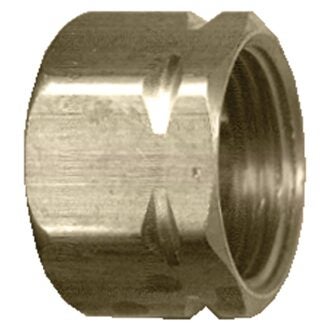 Fairview 61CAP-4P Standard Pipe Nut, 1/4 in, Compression, Brass, 300 psi Pressure Sells in Quantity of 10