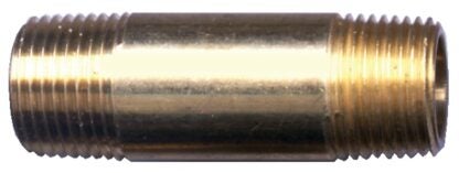 Fairview 113-D4P Long Pipe Nipple, 1/2 in, NPT, Brass, 1200 psi Pressure, 4 in L Sells in Quantity of 10