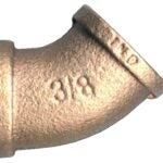 Fairview 105-BP Pipe Elbow, 1/4 in, FPT, 45 deg Angle, Brass, 200 psi Pressure Sells in Quantity of 2