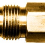 Fairview 46-10DP Pipe Connector, 5/8 x 1/2 in, Flare x FIP, Brass, 650 psi Pressure Sells in Quantity of 10