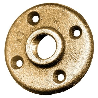 Fairview 114-DP Floor Pipe Flange, 1/2 in, FPT, Brass, 1200 psi Max Pressure Sells in Quantity of 10