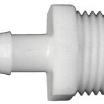 Fairview 525-4BP Pipe Coupler, 1/4 in, Hose Barb, 1/4 in, MPT, 250 psi Pressure, Nylon Sells in Quantity of 10