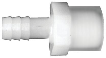 Fairview 526-6BP Pipe Coupler, 3/8 in, Hose Barb, 1/4 in, FPT, 250 psi Pressure, Nylon Sells in Quantity of 10