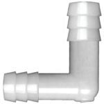 Fairview 555-8P Union Elbow, 90 deg Angle, 1/2 in, Barb, Nylon Sells in Quantity of 10