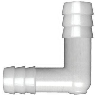 Fairview 555-8P Union Elbow, 90 deg Angle, 1/2 in, Barb, Nylon Sells in Quantity of 10