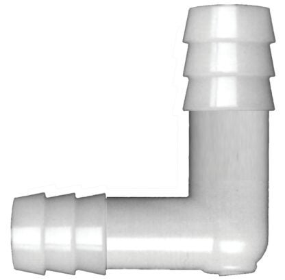 Fairview 555-8P Union Elbow, 90 deg Angle, 1/2 in, Barb, Nylon Sells in Quantity of 10