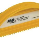 QLT 6275 Trowel, 9-1/2 in L, 4-1/4 in W, V Notch, Comfort-Grip Handle