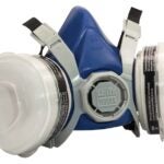 SAFETY WORKS SWX Series SWX00318 Paint and Pesticide Respirator, Medium Mask, Black/Blue