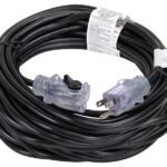 PowerZone ORECPL502633 Extension Cord, 16 AWG Cable, 80 ft L, 10 A, 125 V, Black