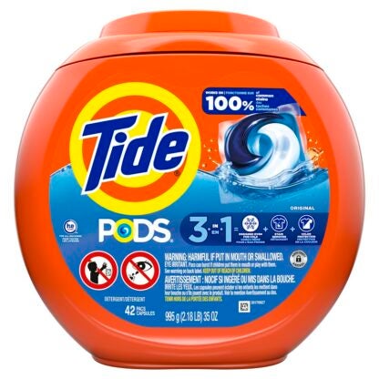 Tide Pods Series 995 Laundry Detergent, 42, Liquid, Original Sells in Quantity of 4