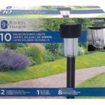 Boston Harbor 26077 Solar Stake Light, NI-Mh Battery, Button Cell Battery, 1-Lamp, Plastic Fixture, Black