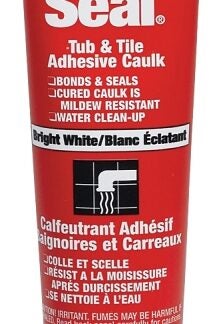 DAP KWIK SEAL 74853 Kitchen and Bath Adhesive Caulk, White, 36 hr Curing, 4.4 to 37 deg C, 162 mL Tube