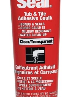 DAP KWIK SEAL 71055 Kitchen and Bath Adhesive Caulk, Clear, 40 to 100 deg F, 162 mL Tube