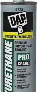 DAP 74816 Polyurethane Adhesive, Gray, 2 to 4 days Curing, 40 to 110 deg F, 300 mL Cartridge