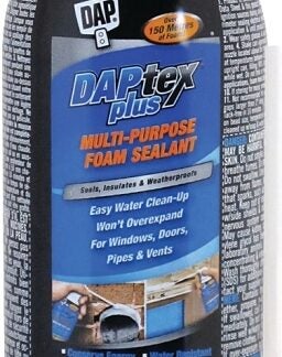 DAP DAPtex 71060 Insulating Foam Sealant, White, 24 hr Functional Cure, 45 to 105 deg F, 340 g Aerosol Can