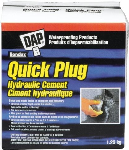 DAP 10060 Hydraulic and Anchoring Cement, Gray, Powder, 1.25 kg Box