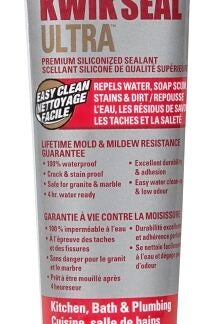 DAP KWIK SEAL ULTRA 74824 Premium Kitchen and Bath Sealant, Clear, 4 hr Curing, 40 to 100 deg F, 162 mL Tube