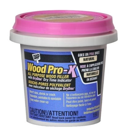 DAP WOODPRO-X 74285 Woodfiller with DryDex Dry Time Indicator, Paste, Musty, Natural, 156 g