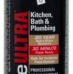 DAP SILICONE ULTRA 73390 Bath and Plumbing Sealant, Clear, 24 hr Curing, -37 to 60 deg C, 300 mL Cartridge