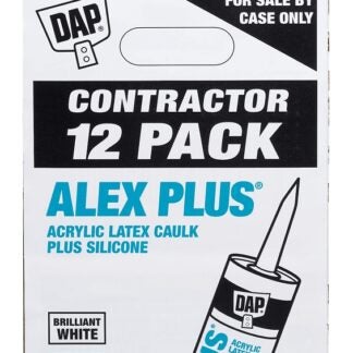 DAP 7079874275 Latex Caulk Sealant, White, 4.4 to 37 deg C, 300 mL, Cartridge