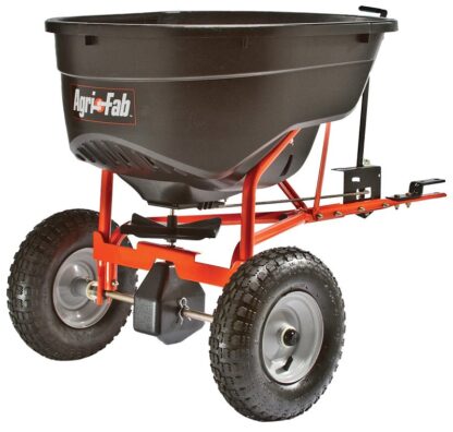 Agri-Fab 45-0463 Broadcast Spreader, 25,000 sq-ft Coverage Area, 12 ft W Spread, 130 lb Hopper, Poly Hopper