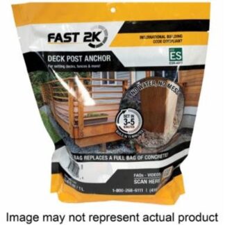 Fast 2K 732895-200692 Deck Post Anchor, Liquid, Faint Yellow/Yellow to Brown, 33.8 fl-oz Bag Sells in Quantity of 10