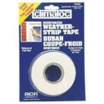 Climaloc CF12019 Reinforced Weatherstripping Tape, 7/8 in W, 75 ft L, Vinyl, White