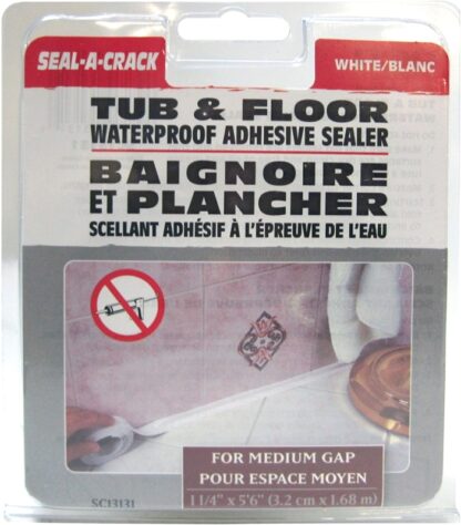 RCR Seal-A-Crack SC13131 Adhesive Sealer Strip, White