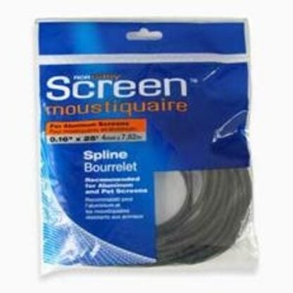 Loxcreen SS18500B Screen Spline, 0.180 in D, 500 ft L, PVC, Black