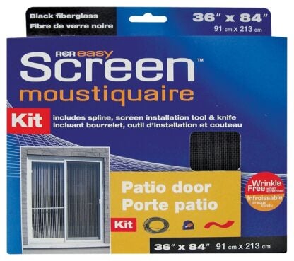 Eazy Screen SG3684BK Moustiquaire Screen, 84 in L, 36 in W, Fiberglass, Black