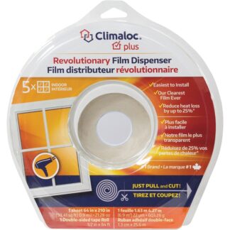 Climaloc Plus CIFILMDISP Window Film Dispenser, 64 in W, 0.9 mil Thick, 210 in L, Polypropylene, Clear