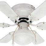 Canarm Twister Series CF3230611S Ceiling Fan, 6-Blade, White Housing, Bleached Oak/White Blade, 30 in Sweep, 3-Speed