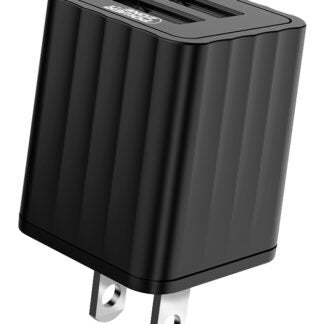 PowerZone KL-50210A Dual USB Wall Charger, Black