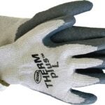 BOSS THERM plus 8435M Protective Gloves, Unisex, M, Knit Wrist Cuff, Acrylic Glove, Gray/White