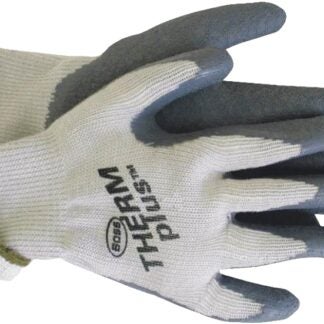 BOSS THERM plus 8435X Protective Gloves, Unisex, XL, Knit Wrist Cuff, Acrylic Glove, Gray/White