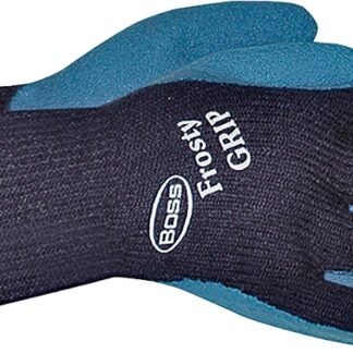 BOSS Frosty GRIP 8439L Protective Gloves, L, Knit Wrist Cuff, Acrylic Glove, Blue