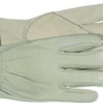 BOSS 4068J Driver Gloves, XL, Keystone Thumb, Open, Shirred Elastic Back Cuff, Leather, Natural