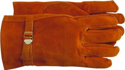 BOSS 4071L Driver Gloves, L, Keystone Thumb, Open Cuff, Cowhide Leather, Brown