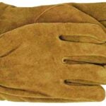 BOSS 4176L Driver Gloves, Men's, L, Keystone Thumb, Open, Shirred Elastic Back Cuff, Cowhide Leather, Brown