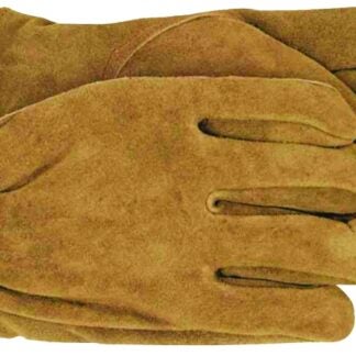 BOSS 4176L Driver Gloves, Men's, L, Keystone Thumb, Open, Shirred Elastic Back Cuff, Cowhide Leather, Brown