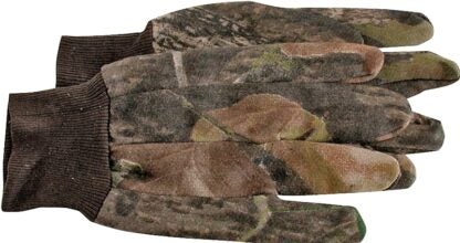 Boss 4200MOL Protective Gloves, L, Straight Thumb, Knit Wrist Cuff, Cotton/Polyester, Camouflage/Mossy Oak