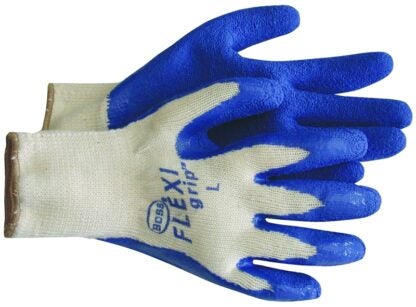 Boss 8426L Protective Gloves, L, Knit Wrist Cuff, Latex Coating, Blue