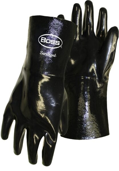 Boss 951L Protective Gloves, L, Cotton Lining, Neoprene, Black