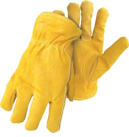 BOSS THERM 7186J Insulated Driver Gloves, XL, Keystone Thumb, Elastic Cuff, Yellow