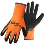 BOSS 7843L Extra-Heavy, Stretchable Gloves, L, Knit Wrist Cuff, Orange