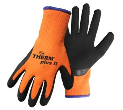 BOSS 7843L Extra-Heavy, Stretchable Gloves, L, Knit Wrist Cuff, Orange